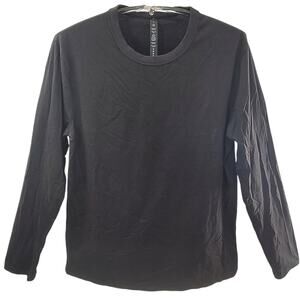 Lululemon Black Knit Crew neck Long‎ Sleeve Performance Athleisure Mens T-shirt